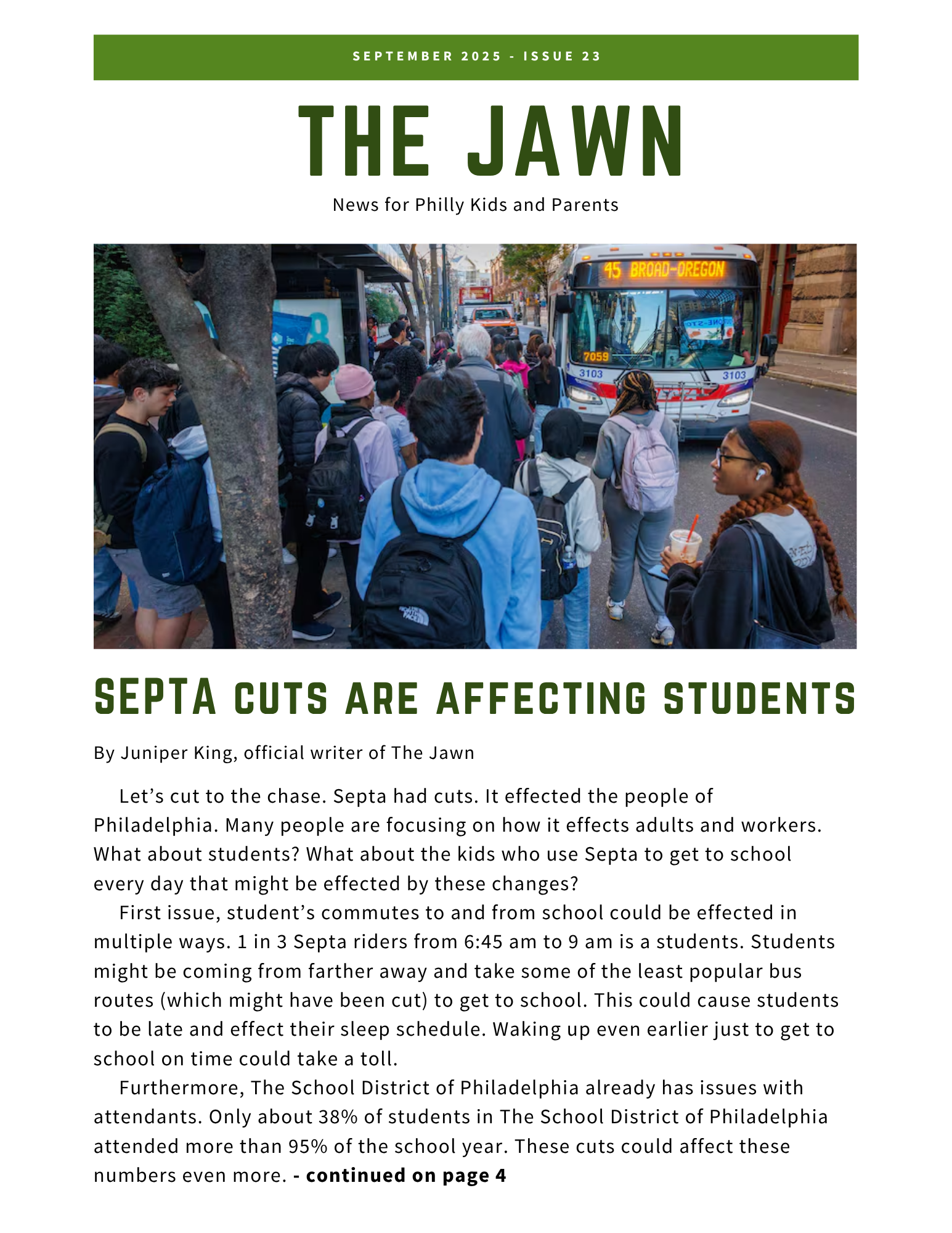 The Jawn, Issue 23, Page 1
